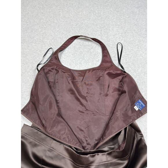 Vintage Geronimo by Stephen Digeronimo Womens Size 4 Brown Halter Mini Dress - Picture 11 of 15